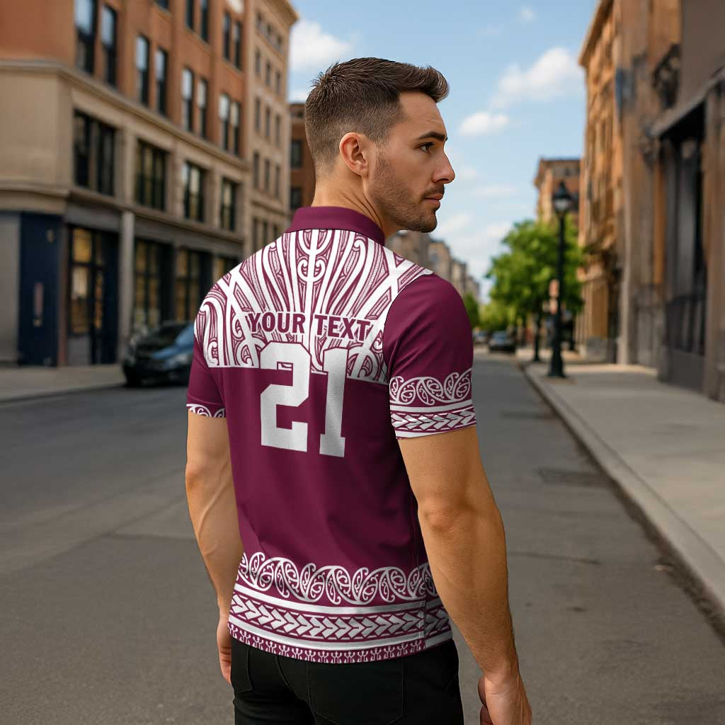 Queensland Maori Nga Hau E Wha Custom Zipper Polo Shirt Polynesian Maori Tribal Pattern - Aussie Hoodie