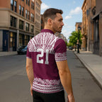 Queensland Maori Nga Hau E Wha Custom Zipper Polo Shirt Polynesian Maori Tribal Pattern - Aussie Hoodie