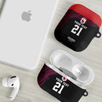 Queensland Papua New Guinea Custom AirPods Case All Black Pacific PNG Tribal Style - Aussie Hoodie