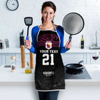 Queensland Papua New Guinea Custom Apron All Black Pacific PNG Tribal Style - Aussie Hoodie