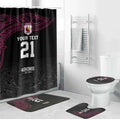 Queensland Papua New Guinea Custom Bathroom Set All Black Pacific PNG Tribal Style - Aussie Hoodie