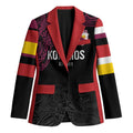 Queensland Papua New Guinea Custom Blazer All Black Pacific PNG Tribal Style - Aussie Hoodie