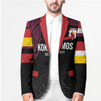 Queensland Papua New Guinea Custom Blazer All Black Pacific PNG Tribal Style - Aussie Hoodie