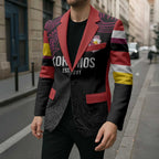 Queensland Papua New Guinea Custom Blazer All Black Pacific PNG Tribal Style - Aussie Hoodie