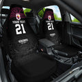Queensland Papua New Guinea Custom Car Seat Cover All Black Pacific PNG Tribal Style