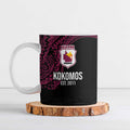 Queensland Papua New Guinea Custom Ceramic Mug All Black Pacific PNG Tribal Style - Aussie Hoodie