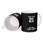 Queensland Papua New Guinea Custom Ceramic Mug All Black Pacific PNG Tribal Style - Aussie Hoodie
