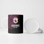 Queensland Papua New Guinea Custom Ceramic Mug All Black Pacific PNG Tribal Style - Aussie Hoodie