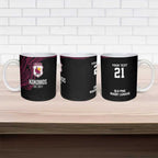 Queensland Papua New Guinea Custom Ceramic Mug All Black Pacific PNG Tribal Style - Aussie Hoodie