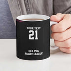 Queensland Papua New Guinea Custom Ceramic Mug All Black Pacific PNG Tribal Style - Aussie Hoodie