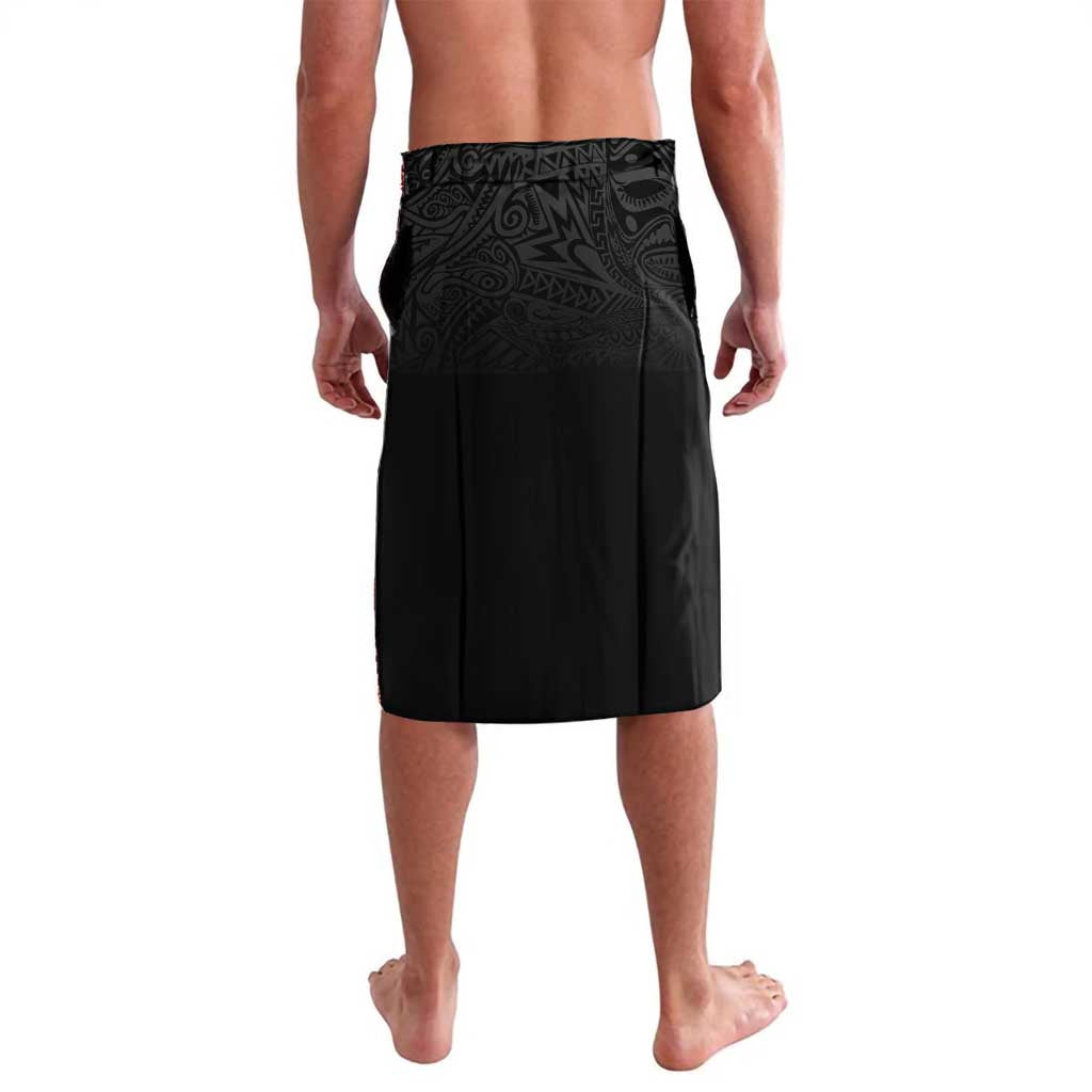 Queensland Papua New Guinea Custom Lavalava All Black Pacific PNG Tribal Style
