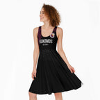 Queensland Papua New Guinea Custom Midi Dress All Black Pacific PNG Tribal Style - Aussie Hoodie