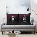 Queensland Papua New Guinea Custom Pillow Cover All Black Pacific PNG Tribal Style - Aussie Hoodie