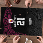 Queensland Papua New Guinea Custom Puzzle All Black Pacific PNG Tribal Style - Aussie Hoodie