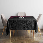 Queensland Papua New Guinea Custom Tablecloth All Black Pacific PNG Tribal Style