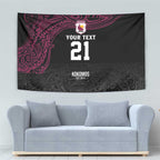 Queensland Papua New Guinea Custom Tapestry All Black Pacific PNG Tribal Style
