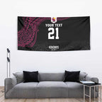 Queensland Papua New Guinea Custom Tapestry All Black Pacific PNG Tribal Style