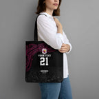 Queensland Papua New Guinea Custom Tote Bag All Black Pacific PNG Tribal Style - Aussie Hoodie
