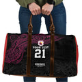 Queensland Papua New Guinea Custom Travel Bag All Black Pacific PNG Tribal Style - Aussie Hoodie