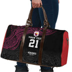 Queensland Papua New Guinea Custom Travel Bag All Black Pacific PNG Tribal Style - Aussie Hoodie