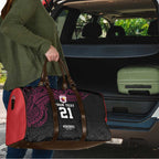 Queensland Papua New Guinea Custom Travel Bag All Black Pacific PNG Tribal Style - Aussie Hoodie
