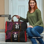 Queensland Papua New Guinea Custom Travel Bag All Black Pacific PNG Tribal Style - Aussie Hoodie
