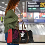 Queensland Papua New Guinea Custom Travel Bag All Black Pacific PNG Tribal Style - Aussie Hoodie