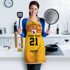 Queensland Papua New Guinea Custom Apron All Gold Pacific PNG Tribal Style - Aussie Hoodie
