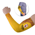 Queensland Papua New Guinea Custom Arm Sleeves All Gold Pacific PNG Tribal Style - Aussie Hoodie