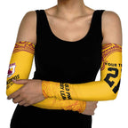 Queensland Papua New Guinea Custom Arm Sleeves All Gold Pacific PNG Tribal Style - Aussie Hoodie