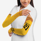 Queensland Papua New Guinea Custom Arm Sleeves All Gold Pacific PNG Tribal Style - Aussie Hoodie