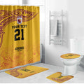 Queensland Papua New Guinea Custom Bathroom Set All Gold Pacific PNG Tribal Style - Aussie Hoodie