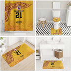 Queensland Papua New Guinea Custom Bathroom Set All Gold Pacific PNG Tribal Style - Aussie Hoodie