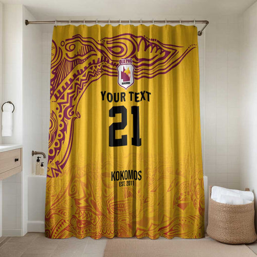 Queensland Papua New Guinea Custom Bathroom Set All Gold Pacific PNG Tribal Style - Aussie Hoodie