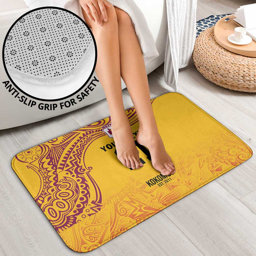 Queensland Papua New Guinea Custom Bathroom Set All Gold Pacific PNG Tribal Style - Aussie Hoodie