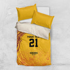 Queensland Papua New Guinea Custom Bedding Set All Gold Pacific PNG Tribal Style