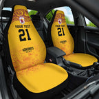Queensland Papua New Guinea Custom Car Seat Cover All Gold Pacific PNG Tribal Style