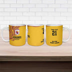 Queensland Papua New Guinea Custom Ceramic Mug All Gold Pacific PNG Tribal Style - Aussie Hoodie