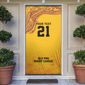 Queensland Papua New Guinea Custom Door Cover All Gold Pacific PNG Tribal Style - Aussie Hoodie