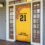 Queensland Papua New Guinea Custom Door Cover All Gold Pacific PNG Tribal Style - Aussie Hoodie