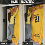 Queensland Papua New Guinea Custom Door Cover All Gold Pacific PNG Tribal Style - Aussie Hoodie