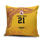 Queensland Papua New Guinea Custom Pillow Cover All Gold Pacific PNG Tribal Style - Aussie Hoodie