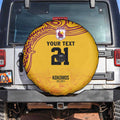 Queensland Papua New Guinea Custom Spare Tire Cover All Gold Pacific PNG Tribal Style