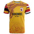 Queensland Papua New Guinea Custom T Shirt All Gold Pacific PNG Tribal Style