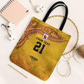Queensland Papua New Guinea Custom Tote Bag All Gold Pacific PNG Tribal Style - Aussie Hoodie