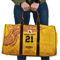 Queensland Papua New Guinea Custom Travel Bag All Gold Pacific PNG Tribal Style - Aussie Hoodie