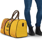 Queensland Papua New Guinea Custom Travel Bag All Gold Pacific PNG Tribal Style - Aussie Hoodie