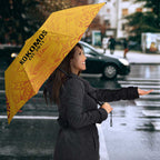 Queensland Papua New Guinea Custom Umbrella All Gold Pacific PNG Tribal Style - Aussie Hoodie