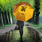 Queensland Papua New Guinea Custom Umbrella All Gold Pacific PNG Tribal Style - Aussie Hoodie