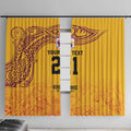 Queensland Papua New Guinea Custom Window Curtain All Gold Pacific PNG Tribal Style